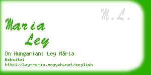 maria ley business card